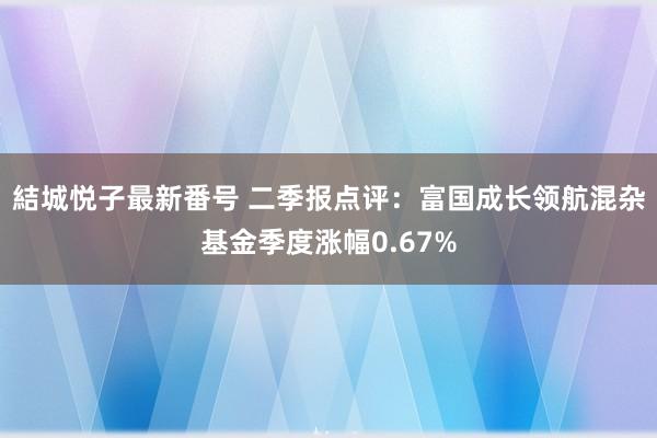 結城悦子最新番号 二季报点评：富国成长领航混杂基金季度涨幅0.67%