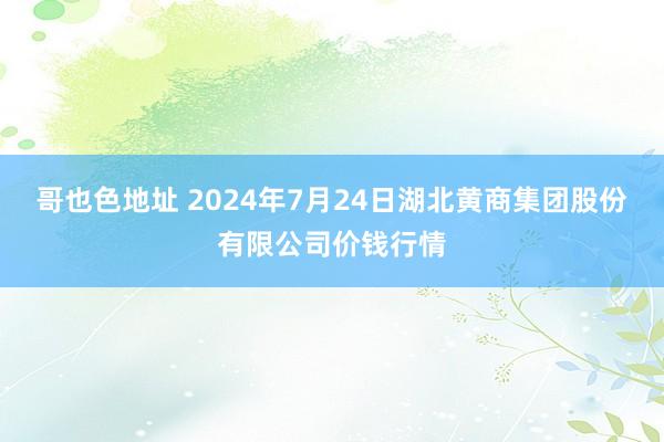 哥也色地址 2024年7月24日湖北黄商集团股份有限公司价钱行情