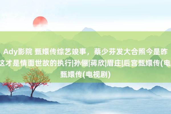 Ady影院 甄嬛传综艺竣事，蔡少芬发大合照今是昨非，这才是情面世故的执行|孙俪|蒋欣|眉庄|后宫甄嬛传(电视剧)