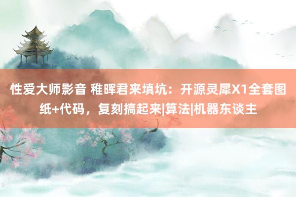 性爱大师影音 稚晖君来填坑：开源灵犀X1全套图纸+代码，复刻搞起来|算法|机器东谈主