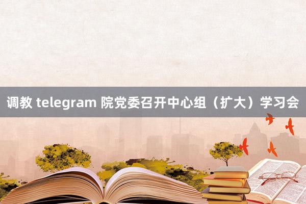 调教 telegram 院党委召开中心组（扩大）学习会